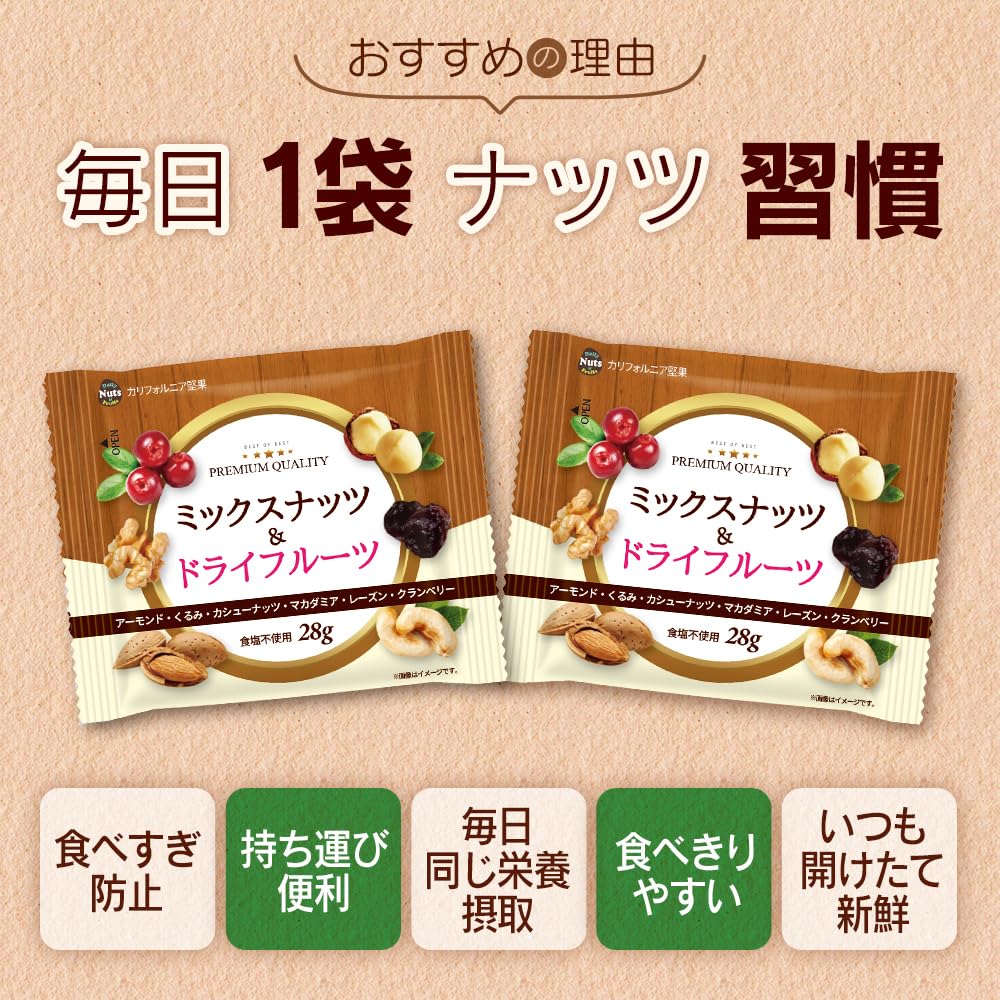 Amazon.co.jp: 小分け6種ミックスナッツ 1,008g(28g×36袋) アーモンド